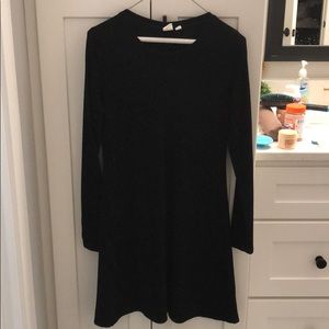 Gap black long sleeved sweater dress